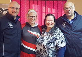 From l: Jacques Lombard, managing director; Cecile Jurgens, stores sales; Elma Lottering, financial director; Trevor Dyker, stores director.